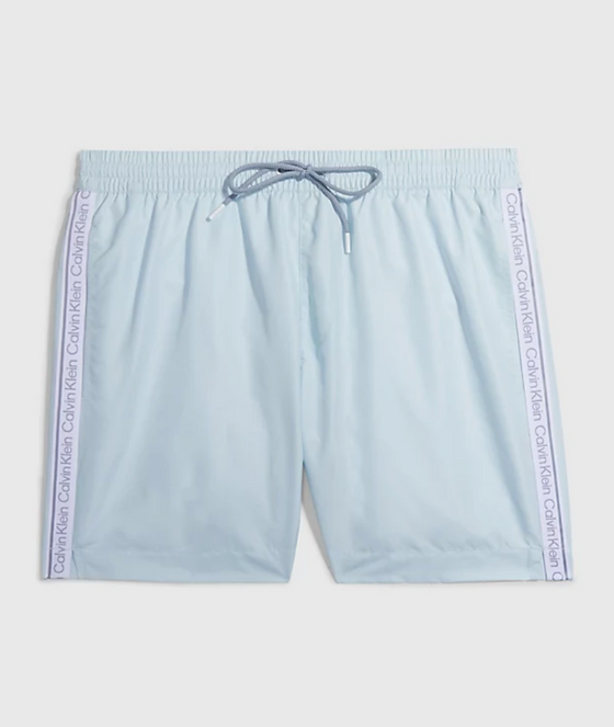 TAPED SIDE MID LENGTH DRAWSTRING SWIM SHORTS ICE STORM 0810