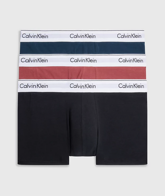 3 PACK MODERN COTTON TRUNK - NAVY/BLUSH/GRAPHITE (DYS)