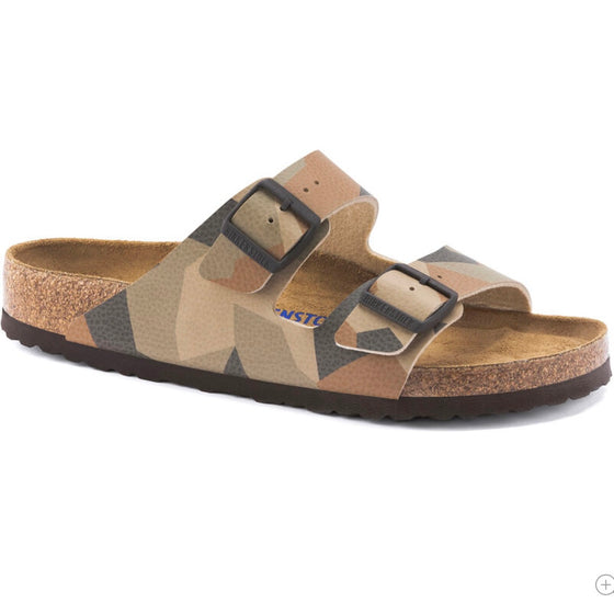 ARIZONA MENS SOFT FOOTBED SANDAL DESERT SOIL GEO CAMO