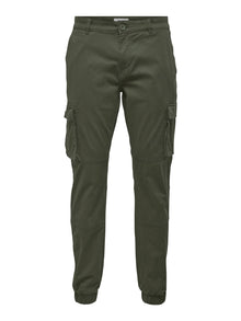  STAGE STRETCH FIT CUFFED CARGO PANT OLIVE NIGHT GREEN