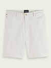 STUART GARMENT DYED PIMA CHINO SHORTS WHITE