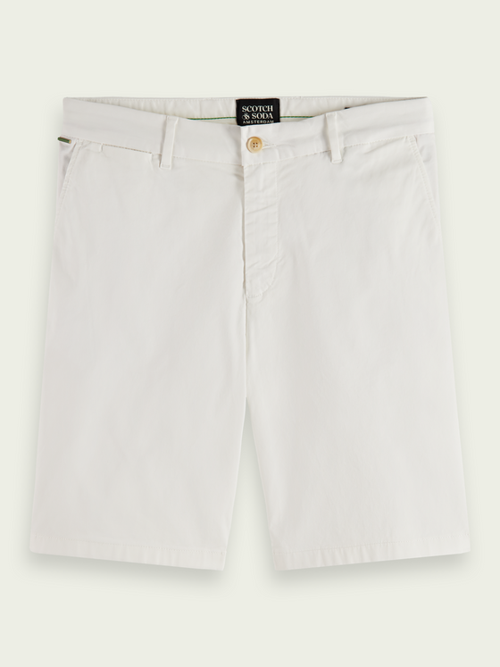 STUART GARMENT DYED PIMA CHINO SHORTS WHITE